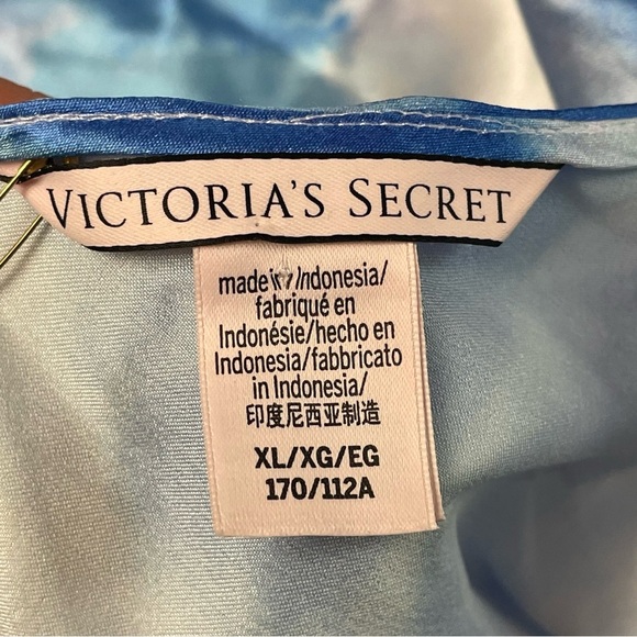 NWT VICTORIA’S SECRET Rainbow Sky Satin 2-pc Short Pajama Set top XL shorts L - Picture 6 of 14